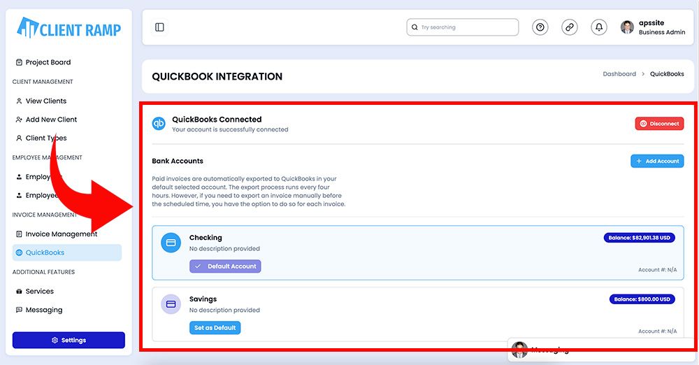 ClientRamp now integrates directly with QuickBooks