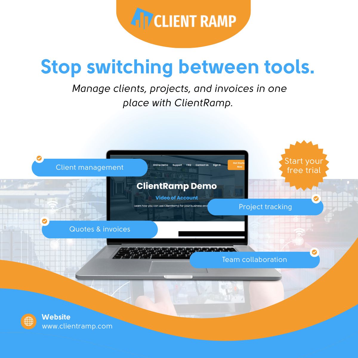 Stop switching between tools — ClientRamp blog